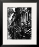 Stoops on 19th Century Brooklyn Row Houses Framed Photographic Print by Karen Tweedy-Holmes