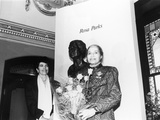 Rosa Parks, Sculpture at its Unveiling, Smithsonian Institute's National Portrait Gallery, 1991 Photographic Print by Maurice Sorrell