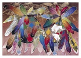 Ritual: Feathered Shields Poster by David Manje