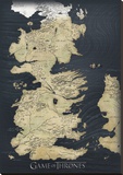 Game of Thrones Map Lærredstryk på blindramme
