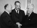 Jacob Javits, Justice Thurgood Marshall, Greeted by Kenneth Keating, 1962 Photographic Print by Maurice Sorrell