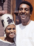Famed South African Singer Miriam Makeba, with New Husband Stokely Carmichael, May 1968 Photographic Print by G. Marshall Wilson