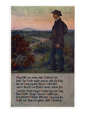 Wanderer Observes the Countryside Lámina giclée Wanderer Observes the Countryside Lámina giclée