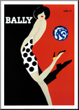 Bally Mounted Print by Bernard Villemot