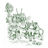 Armed Farmers Plot Amongst Themselves Giclee Print by Hans Tirol