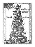 Dutch Satirical Engraving Entitled 'The Papal Pyramid' Giclee Print by Albrecht Dürer