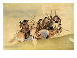 Japanese Samurai on Coastal Patrol Reproduction procédé giclée