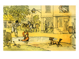 Dr Syntax Amused with Pat in the Pond Giclee Print by Thomas Rowlandson