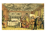Dr Syntax Painting a Portrait Giclee Print by Thomas Rowlandson