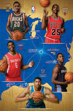 NBA Rookies 2012-13 - Lamb, Teague, Kidd-Gilchrist, Davis, Jones Print