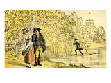 Dr Syntax Making a Discovery Giclee Print by Thomas Rowlandson