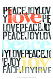 Peace, Love, Joy I Posters van Deborah Velasquez