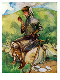 Twelfth and Thirteenth Century Peasant's Costume Giclee Print by Dion Clayton Calthrop
