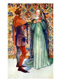 Couple's Costume in Reign of Edward II Giclee Print by Dion Clayton Calthrop