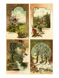 Les quatre saisons Reproduction procédé giclée
