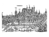 Nurnburg View in the 15th Century Reproduction procédé giclée
