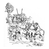 Armed Farmers Plot Amongst Themselves Giclee Print by Hans Tirol