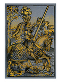 St. George Jumps over the Slain Dragon Lámina giclée por Lucas Cranach the Elder