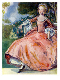 Woman's Costume in Reign of George I (1714-1727) Giclee Print by Dion Clayton Calthrop