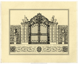 Crackled Grand Garden Gate II Print by O. Kleiner