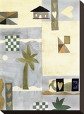 Checkerboard Travel II Stretched Canvas Print by Muriel Verger