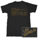 Led Zeppelin - Square Gold Logo Bluse