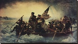 Washington Crossing the Delaware Reproduction transférée sur toile par Emanuel Gottlieb Leutze