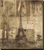 Paris Valentine Stretched Canvas Print by Dawne Polis