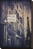 Pain Vin Eiffel Stretched Canvas Print by Dawne Polis