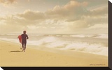 The Surfer Stretched Canvas Print by Carlos Casamayor