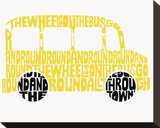 The Wheels on the Bus Stretched Canvas Print