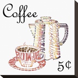 Coffee 5c Stretched Canvas Print