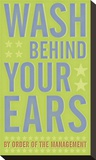 Wash Behind Your Ears Stretched Canvas Print by John Golden