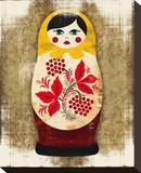 Matryoshka, Russian Doll Elena Stretched Canvas Print