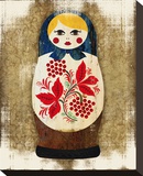 Matryoshka, Russian Doll Katya Stretched Canvas Print