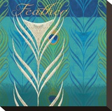 Peacock Bath X Stretched Canvas Print by Alan Hopfensperger