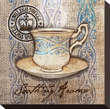 Coffe Cup Aroma Stretched Canvas Print by Alan Hopfensperger