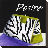 Zebra Purse II Stretched Canvas Print by Cathy Hartgraves