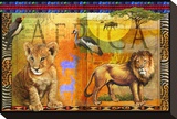 African Lion Stretched Canvas Print by Chris Vest
