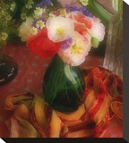 Still Life with Poppies Stretched Canvas Print by Judy Stalus