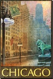 Chicago Lion Stretched Canvas Print by Chris Vest