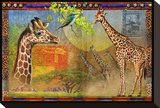 African Giraffe Stretched Canvas Print by Chris Vest
