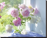 Peony Bouquet Stretched Canvas Print by Judy Stalus