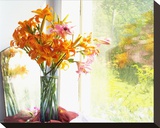 Orange Reflection Stretched Canvas Print by Judy Stalus