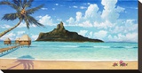 Bora Bora Sun Stretched Canvas Print by Rick Novak
