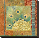 Peacock II Stretched Canvas Print by Louise Montillio