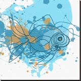 Blue Fish Stretched Canvas Print by Irena Orlov