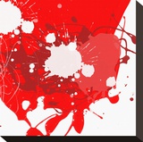 Red Abstract Stretched Canvas Print by Irena Orlov