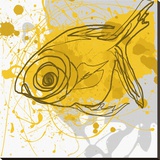 Yellow Fish Stretched Canvas Print by Irena Orlov