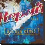 Broken Wings Reproduction transférée sur toile par Rodney White